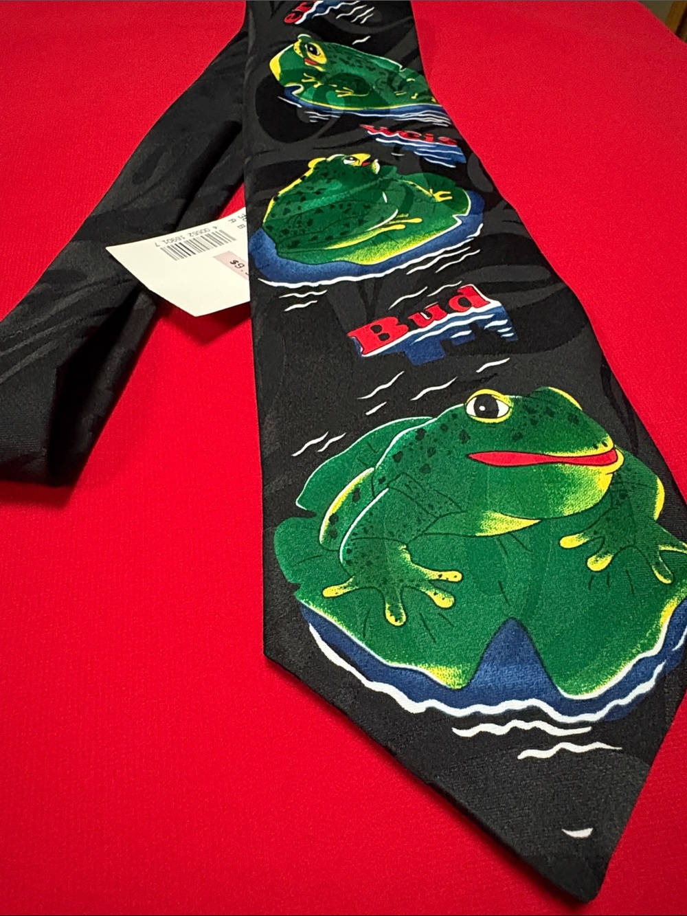 Anheuser Busch vintage frog Bud-Weis-errrr tie. NWT!!